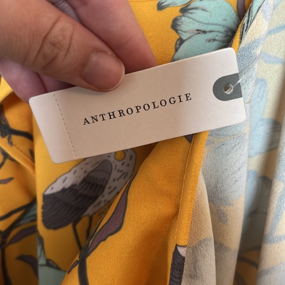 ANTHROPOLOGIE | Varun Bahl Warbler Yellow Floral Jumpsuit NWT Size 12 - Picture 9 of 14